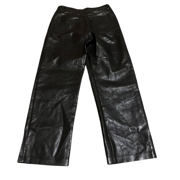 Wilfred Faux Vegan Leather Pants Black Classic Cocktail Party Festival Size 2 - Picture 6 of 11